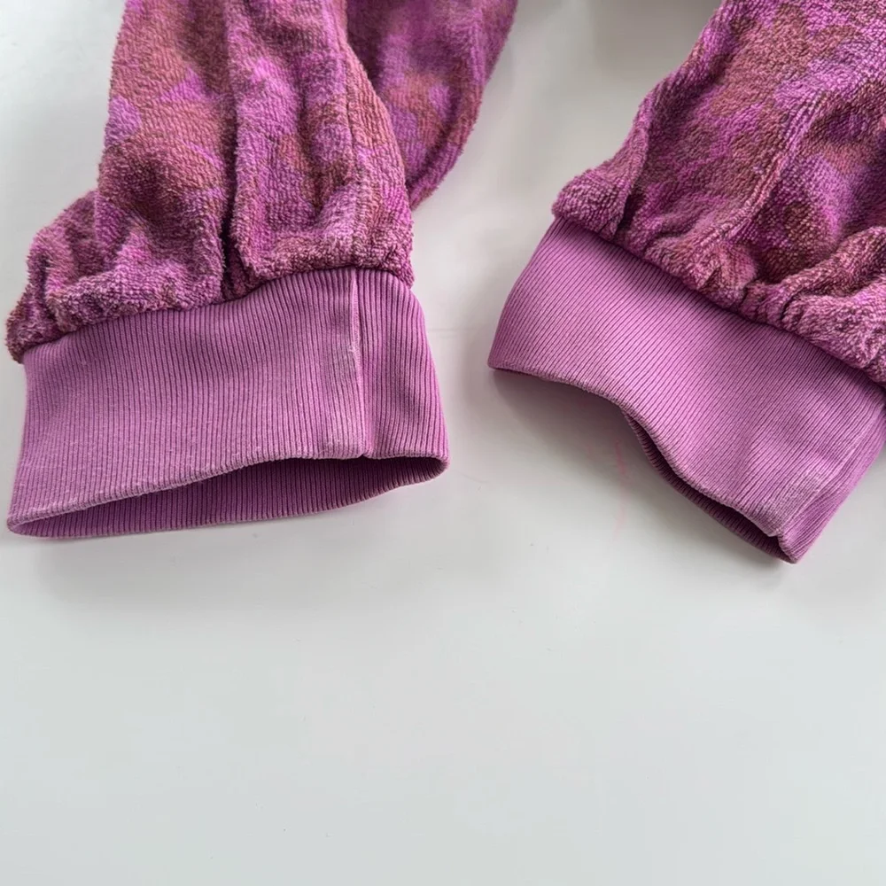 🌸LONGLIVETHEQUEEN Mauve Floral Terry Sweatshirt & Matching Shorts, size 12 - Picture 7 of 7